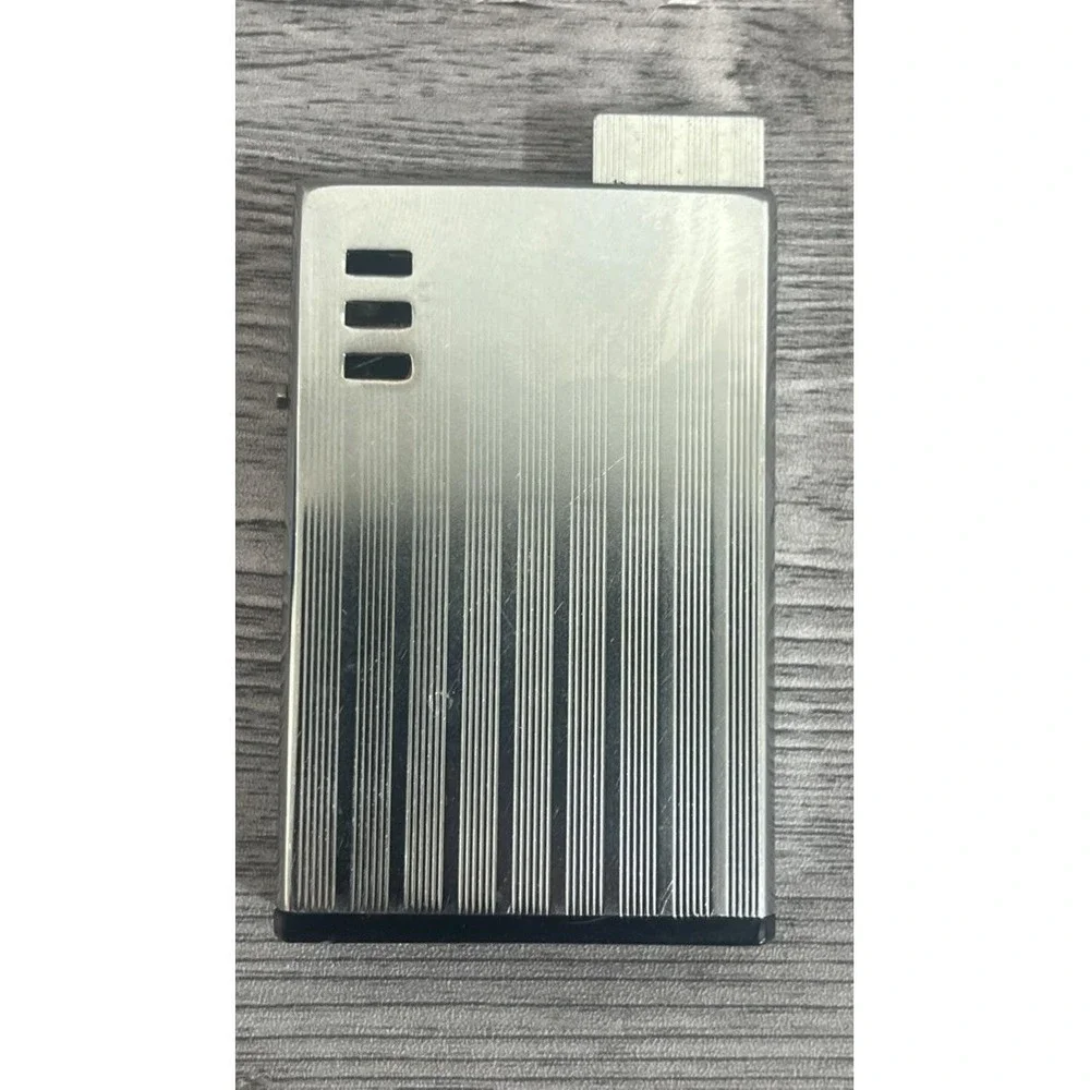 Vintage Ronson Varaflame Lighter West Germany Silver Vertical Lines (b6)